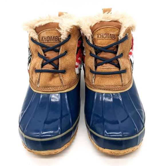 Khombu Josie Duck Boots Waterproof Leather - Picture 2 of 7